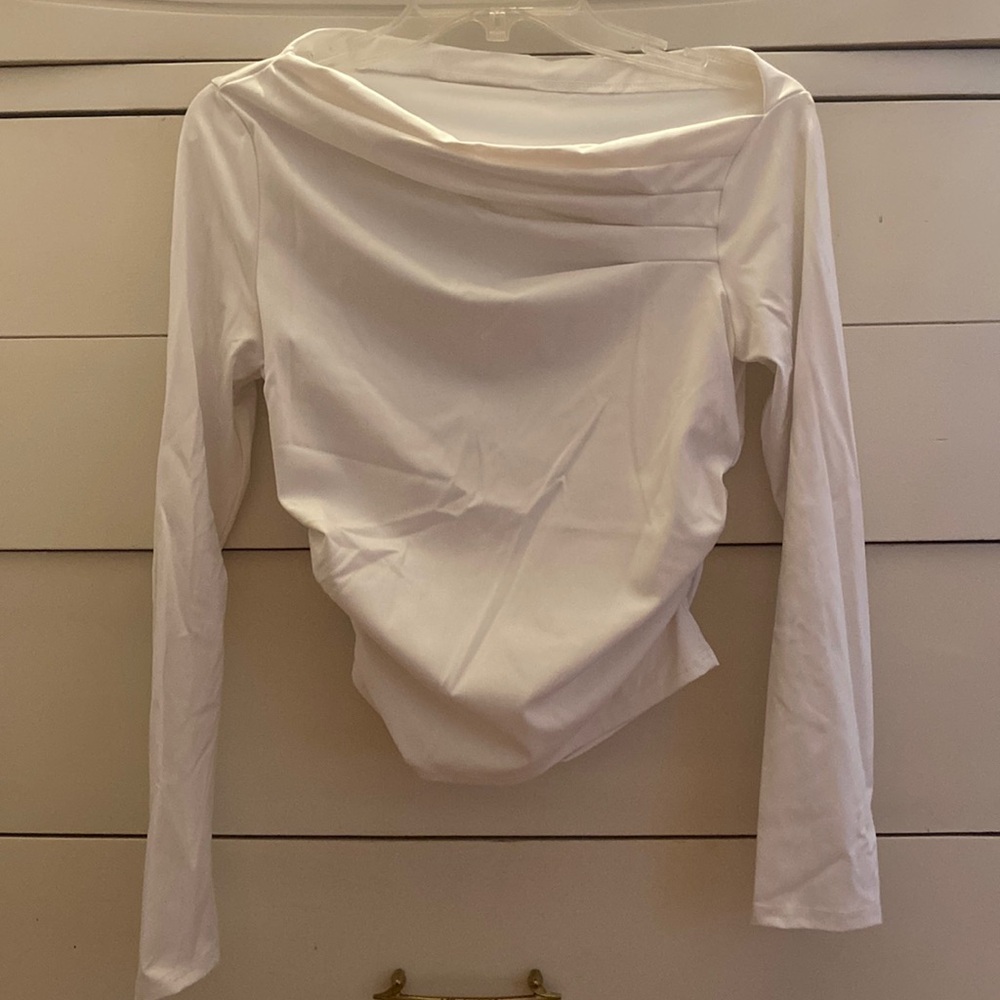 White long sleeve top